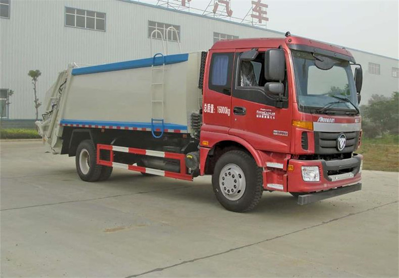 12立方福田欧曼压缩式垃圾车图片二